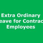 Notification of Extra Ordinary leave for Contract Employees Punjab Government