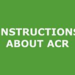 Instructions About Annual Confidential Reports (ACR)