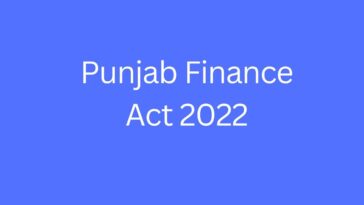 Notification of the Punjab Finance Act 2022 Download