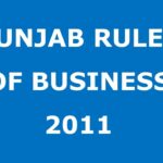 Punjab Government Rules of Business 2011 Amended