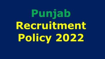 Download Punjab Recruitment Policy 2022 S&GAD