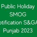 Public Holiday Notification S&GAD Punjab 2023
