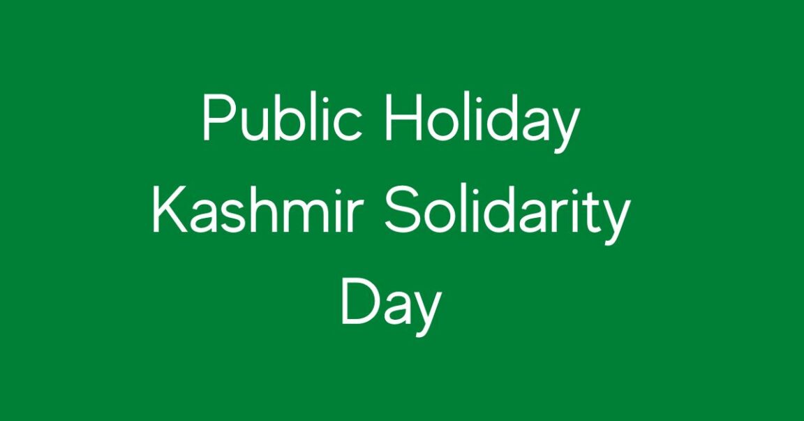 Public Holiday Kashmir Solidarity Day