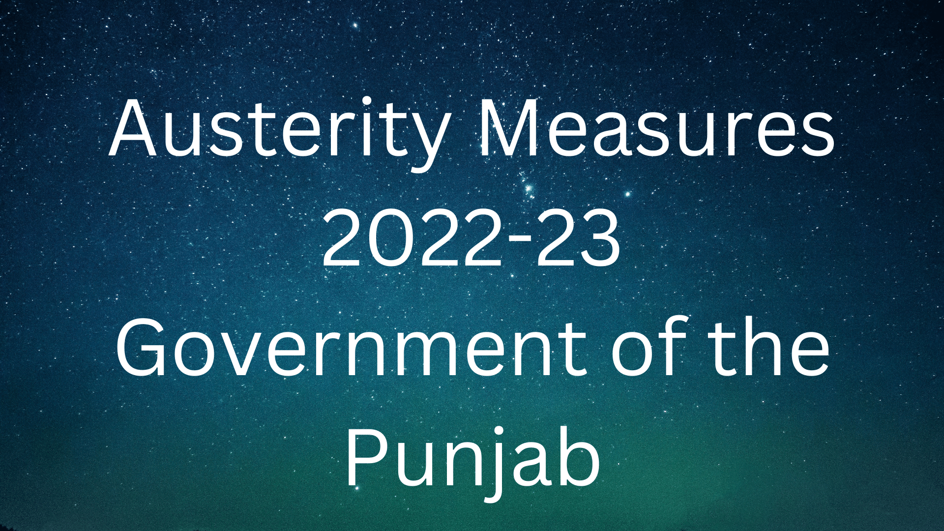 Download Austerity measures 2021-22 Punjab, Government of the Punjab , Finance Department