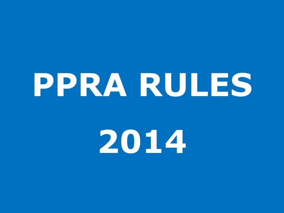 PPRA Rules 2014 Punjab