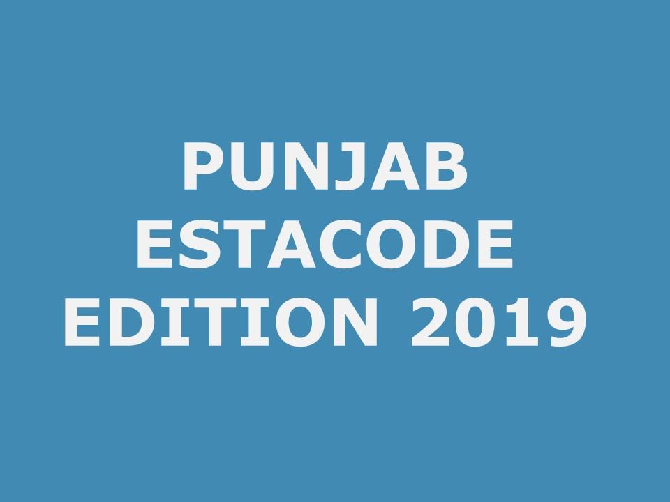 Estacode Edition 2019 Government of Punjab